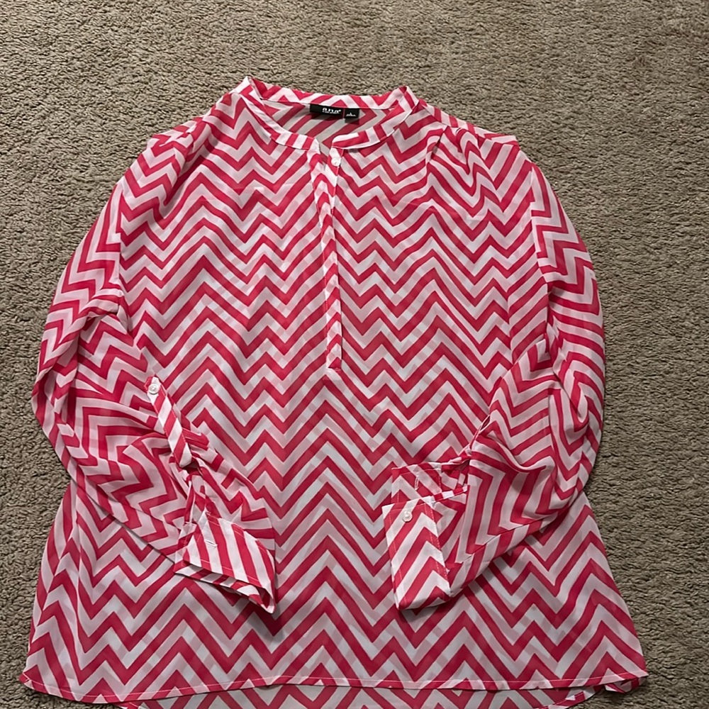 Chevron pink and white